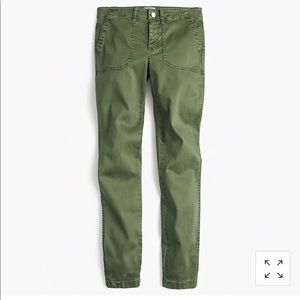 JCREW 9” Ankle toothpick jeans in green size 27